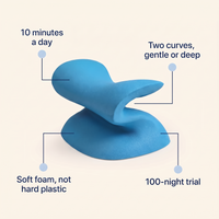 NUCHE AlignRest™ — 10 minutes a day, two curves, soft foam not hard plastic, 100-night trial